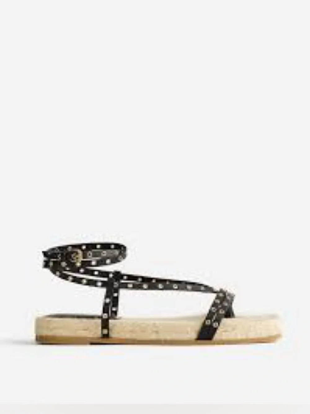 Madewell The Mira Espadrille Thong Sandal In Black Size 7.5 Nwot